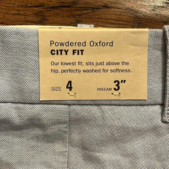 J Crew City Fit Shorts Powdered Oxford Blue Size 4 - Picture 4 of 5
